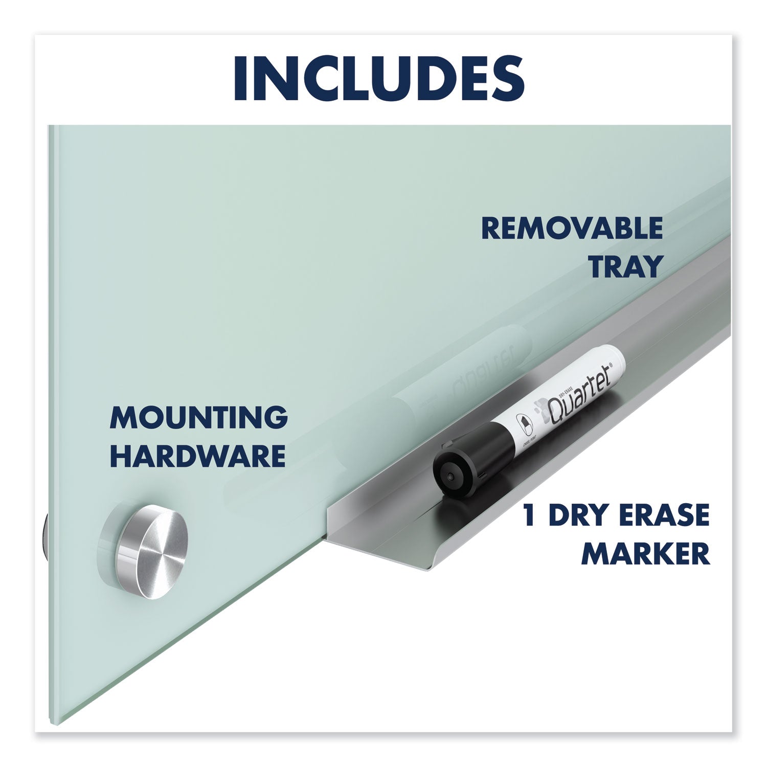 Quartet Infinity Glass Marker Board, Frosted, 36 x 24