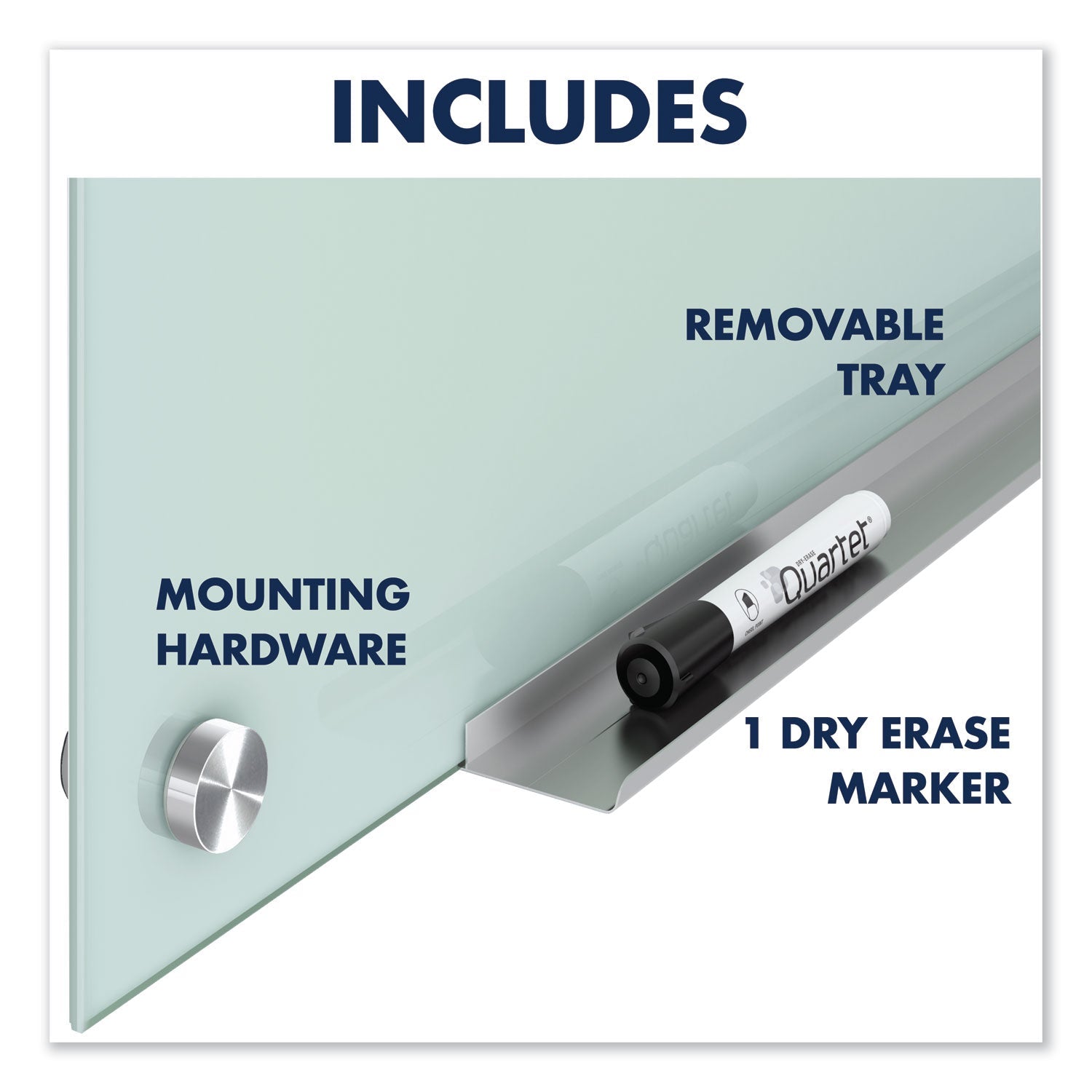 Quartet Infinity Glass Marker Board, Frosted, 72 x 48