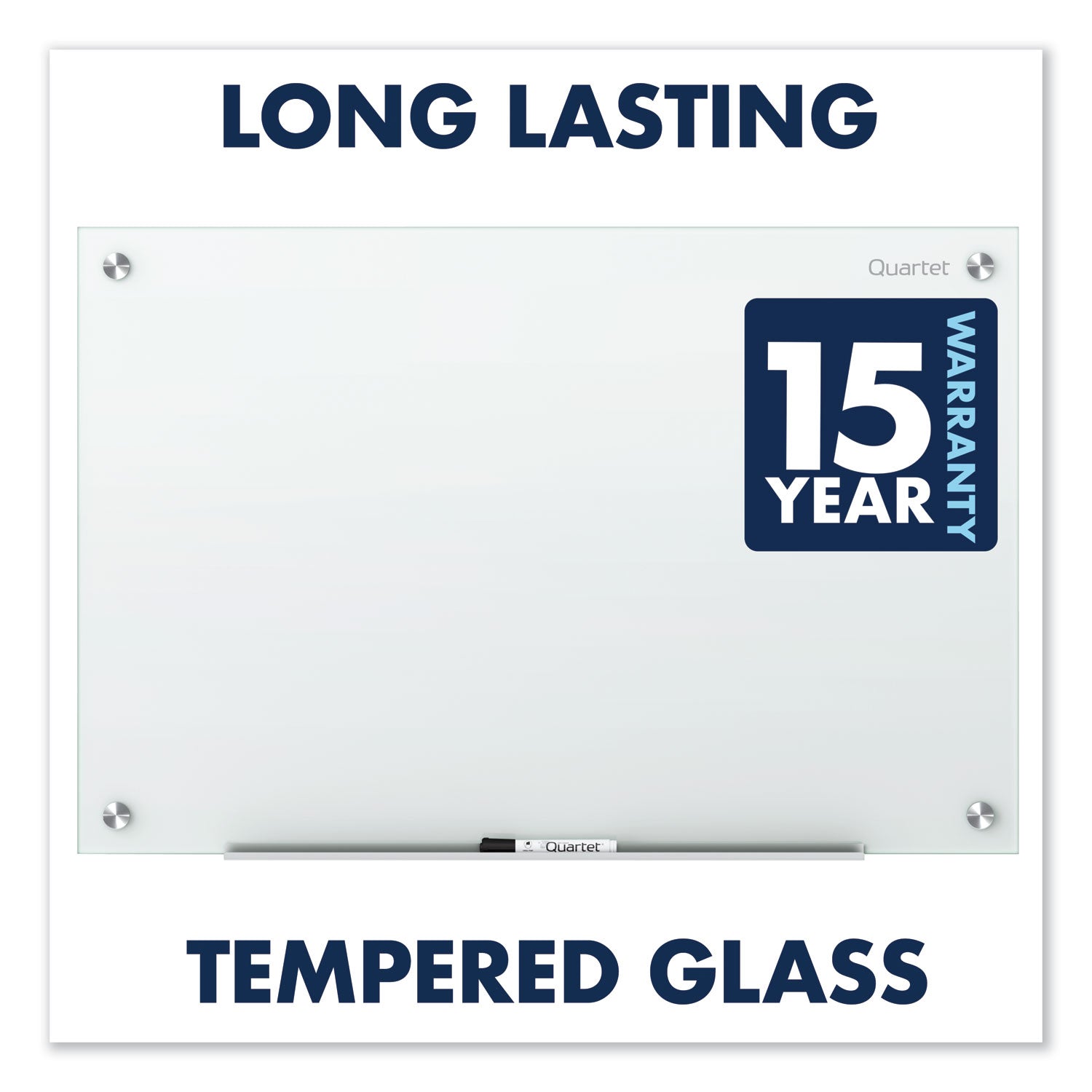 Quartet Infinity Magnetic Glass Marker Board, 48 x 36, White