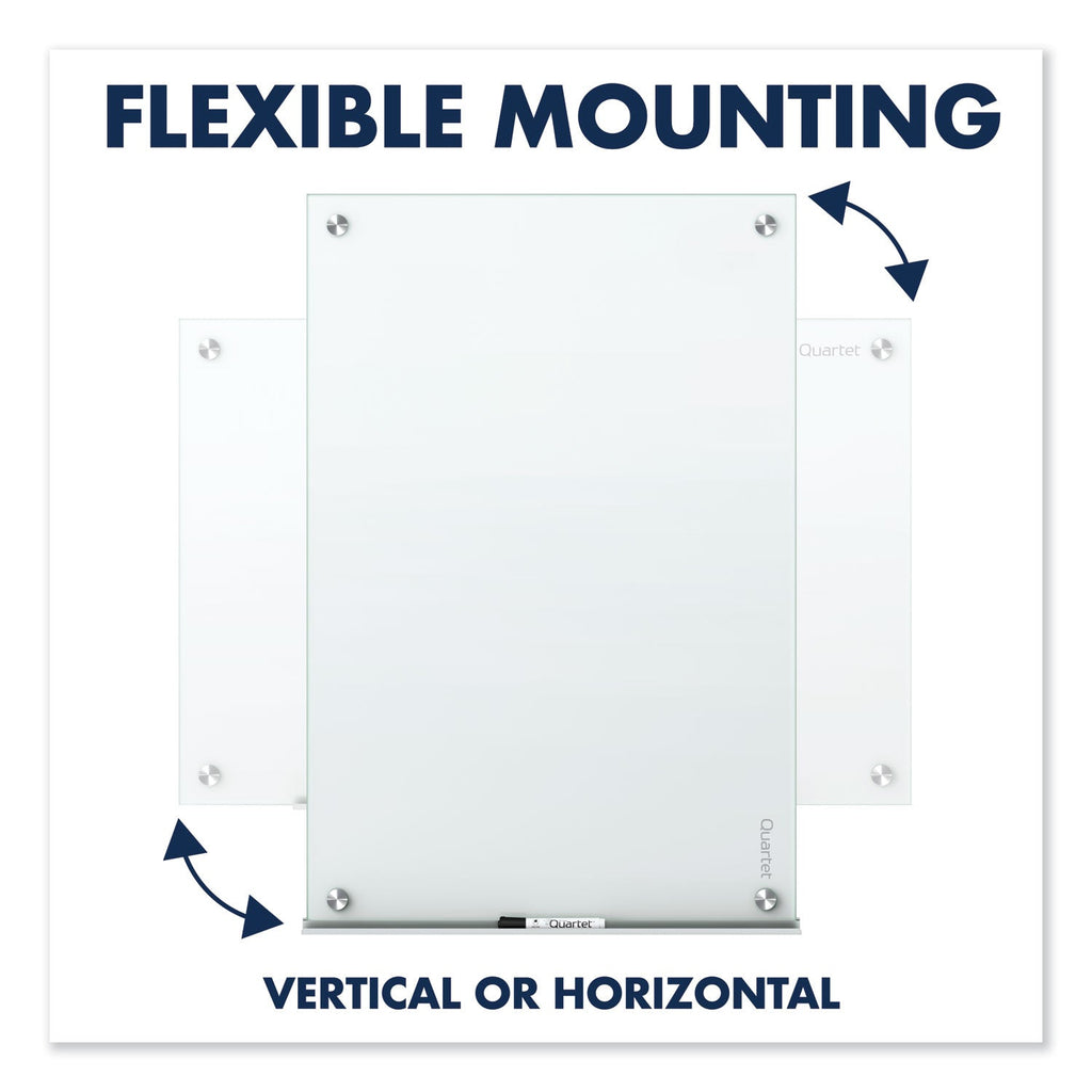 Quartet Infinity Magnetic Glass Marker Board, 48 x 36, White