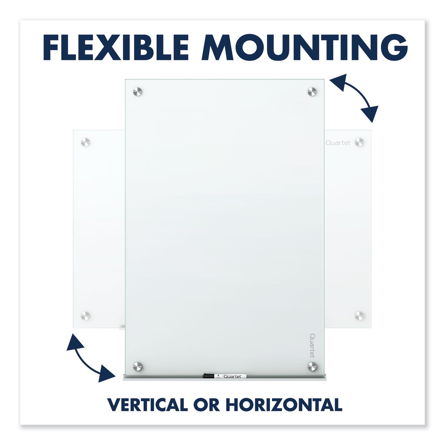 Quartet Infinity Magnetic Glass Marker Board, 48 x 36, White