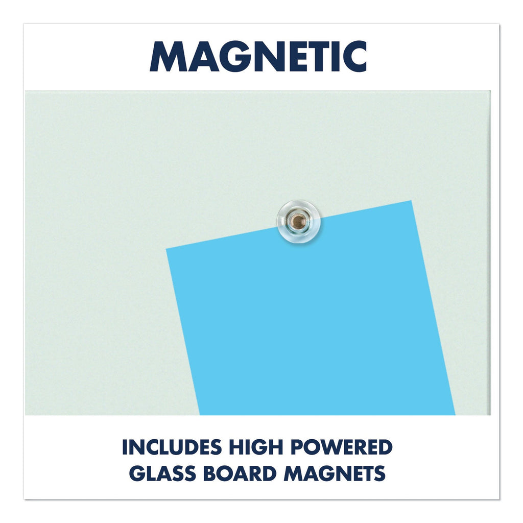 Quartet InvisaMount Magnetic Glass Marker Board, Frameless, 50" x 28", White Surface