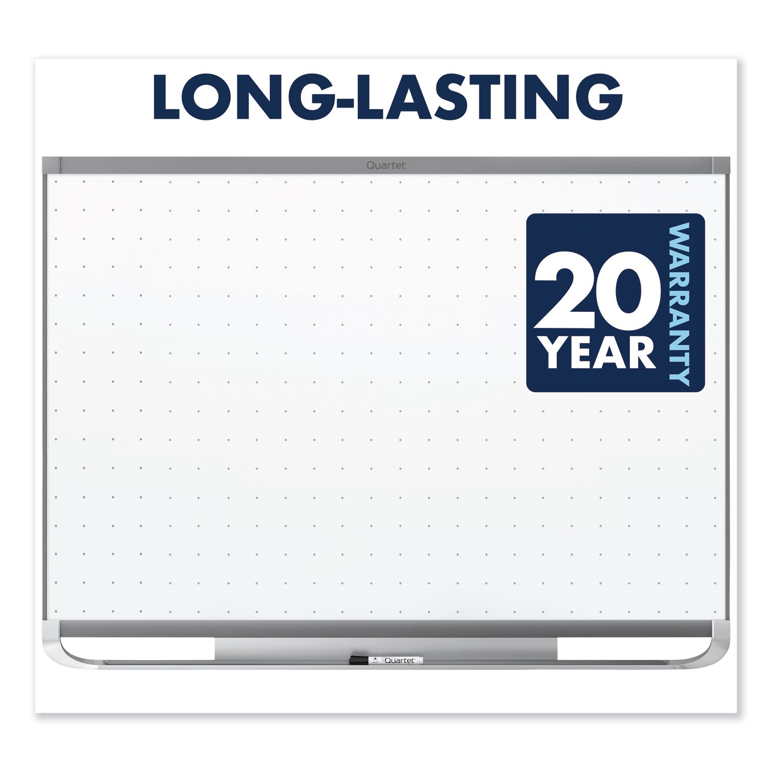Quartet Prestige 2 Magnetic Total Erase Whiteboard, 48 x 36, Graphite Frame