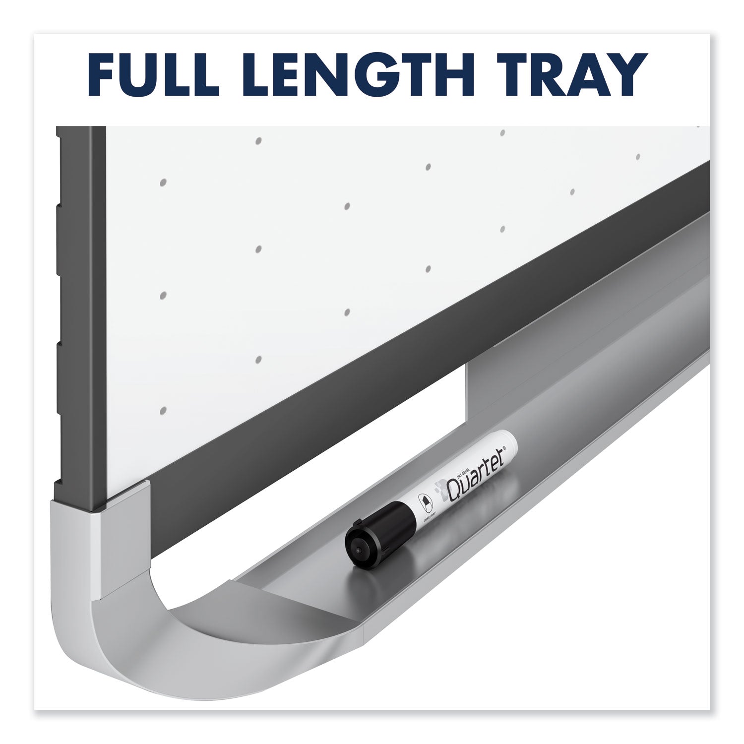 Quartet Prestige 2 Magnetic Total Erase Whiteboard, 48 x 36, Graphite Frame