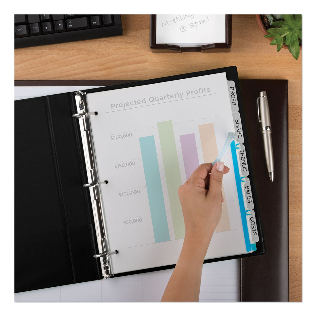 Avery Print and Apply Index Maker Clear Label Plastic Dividers w/Printable Label Strip, 5-Tab, 11 x 8.5, Frosted Clear Tabs, 1 Set