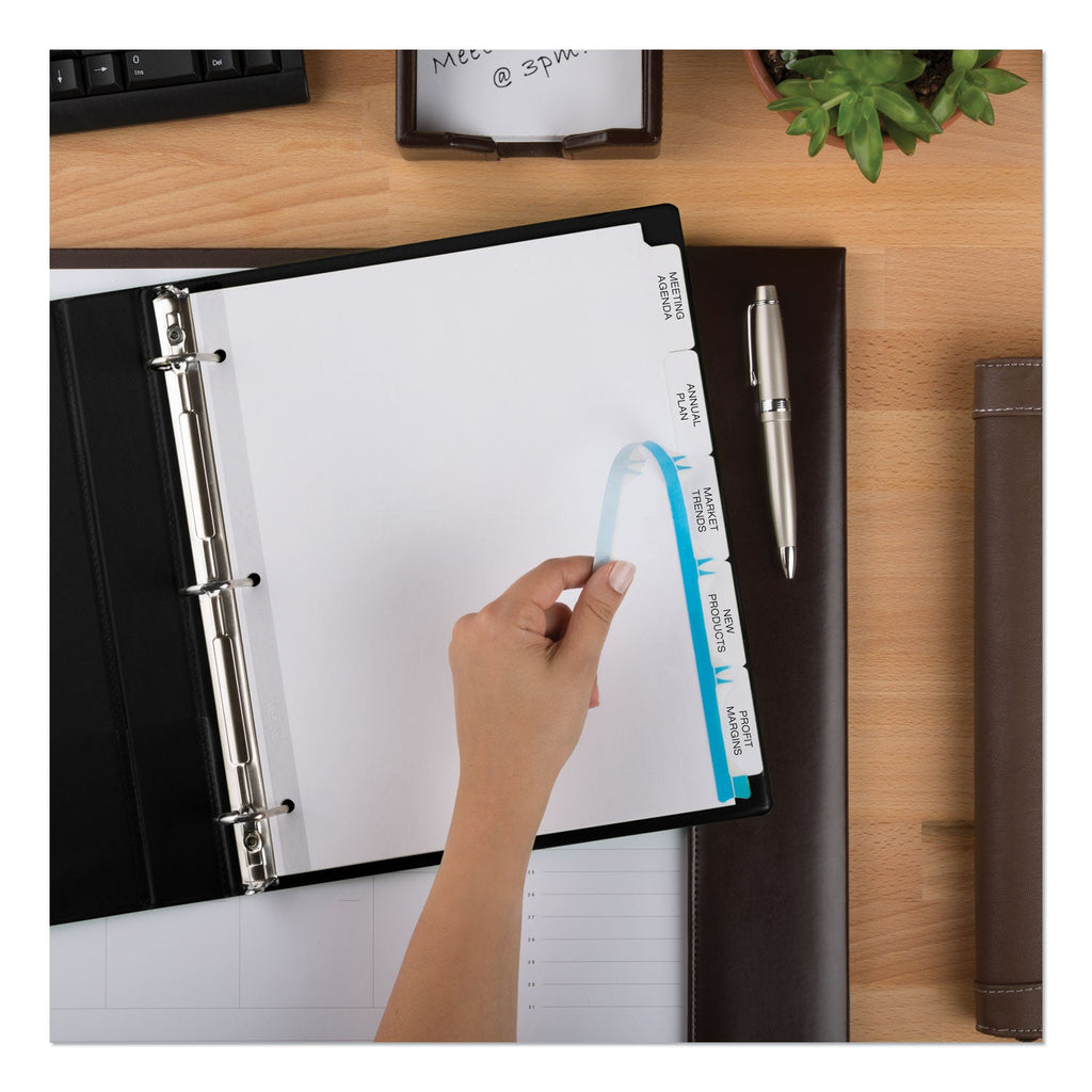 Avery Print and Apply Index Maker Clear Label Dividers, Big Tab, 5-Tab, White Tabs, 11 x 8.5, White, 1 Set