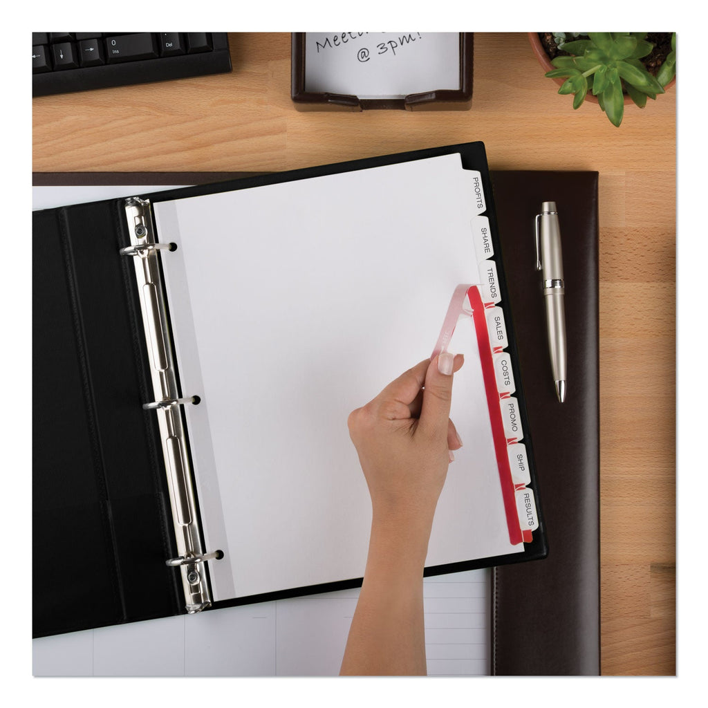 Avery Print and Apply Index Maker Clear Label Dividers, 8-Tab, 11 x 8.5, White, 25 Sets