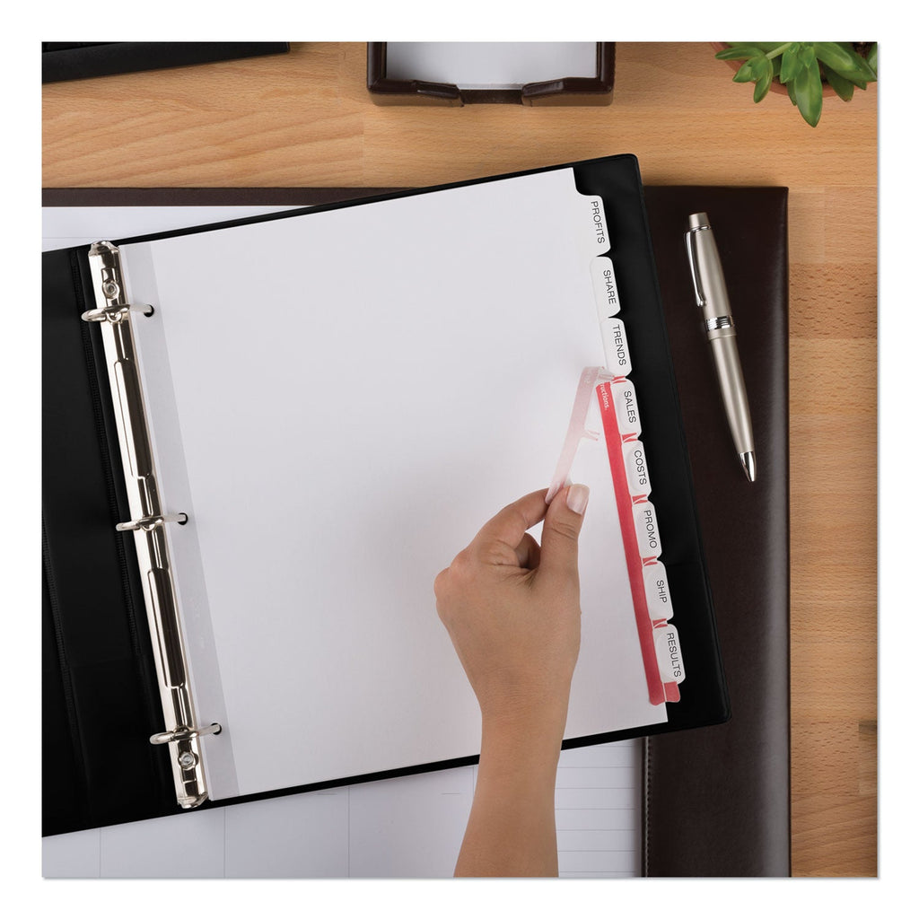 Avery Print and Apply Index Maker Clear Label Dividers, Extra Wide Tabs, 8-Tab, 11.25 x 9.25, White, 5 Sets