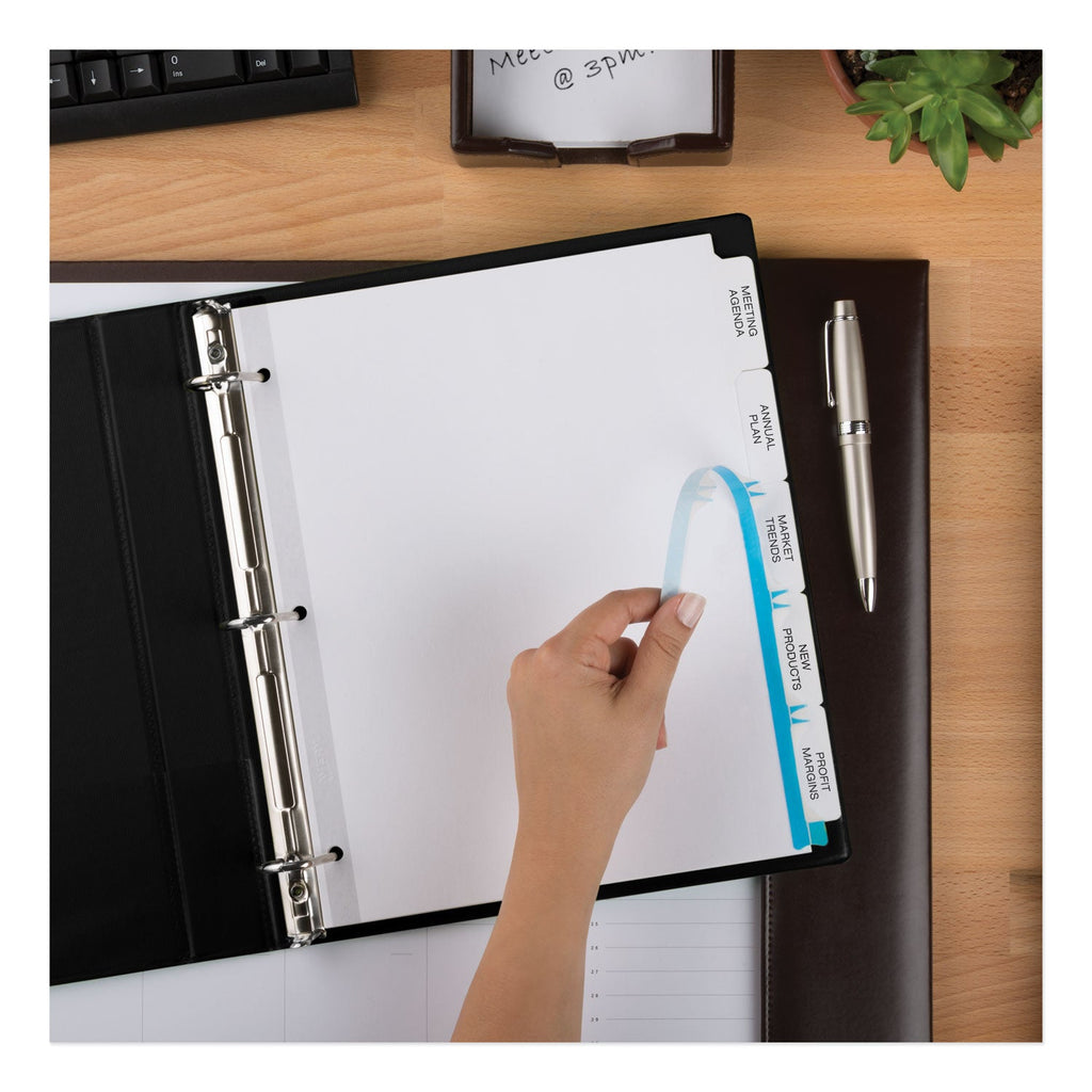 Avery Print and Apply Index Maker Clear Label Dividers, Big Tab, 5-Tab, White Tabs, 11 x 8.5, White, 5 Sets