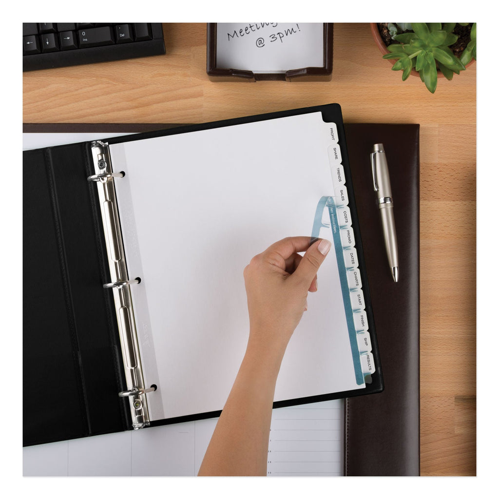 Avery Print and Apply Index Maker Clear Label Dividers, 12-Tab, White Tabs, 11 x 8.5, White, 5 Sets