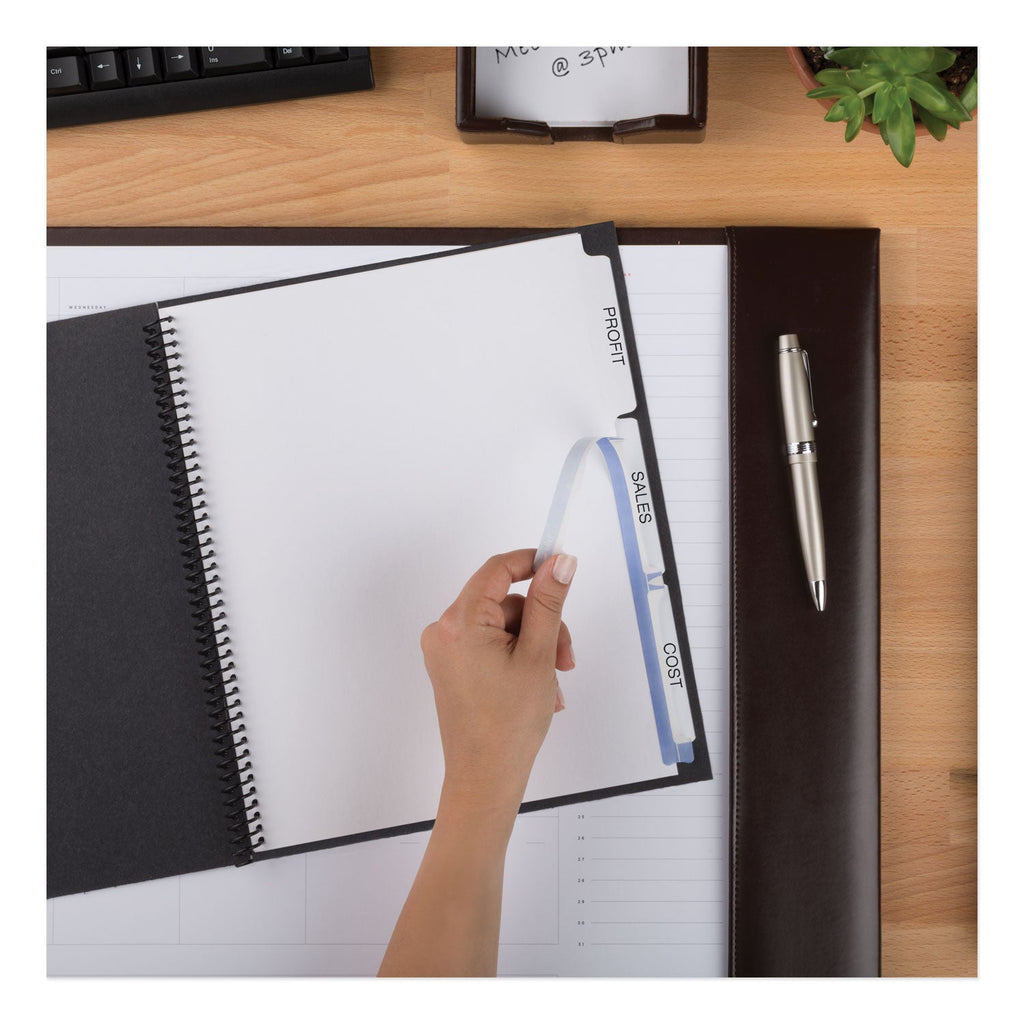 Avery Print and Apply Index Maker Clear Label Unpunched Dividers, 3-Tab, 11 x 8.5, White, 25 Sets