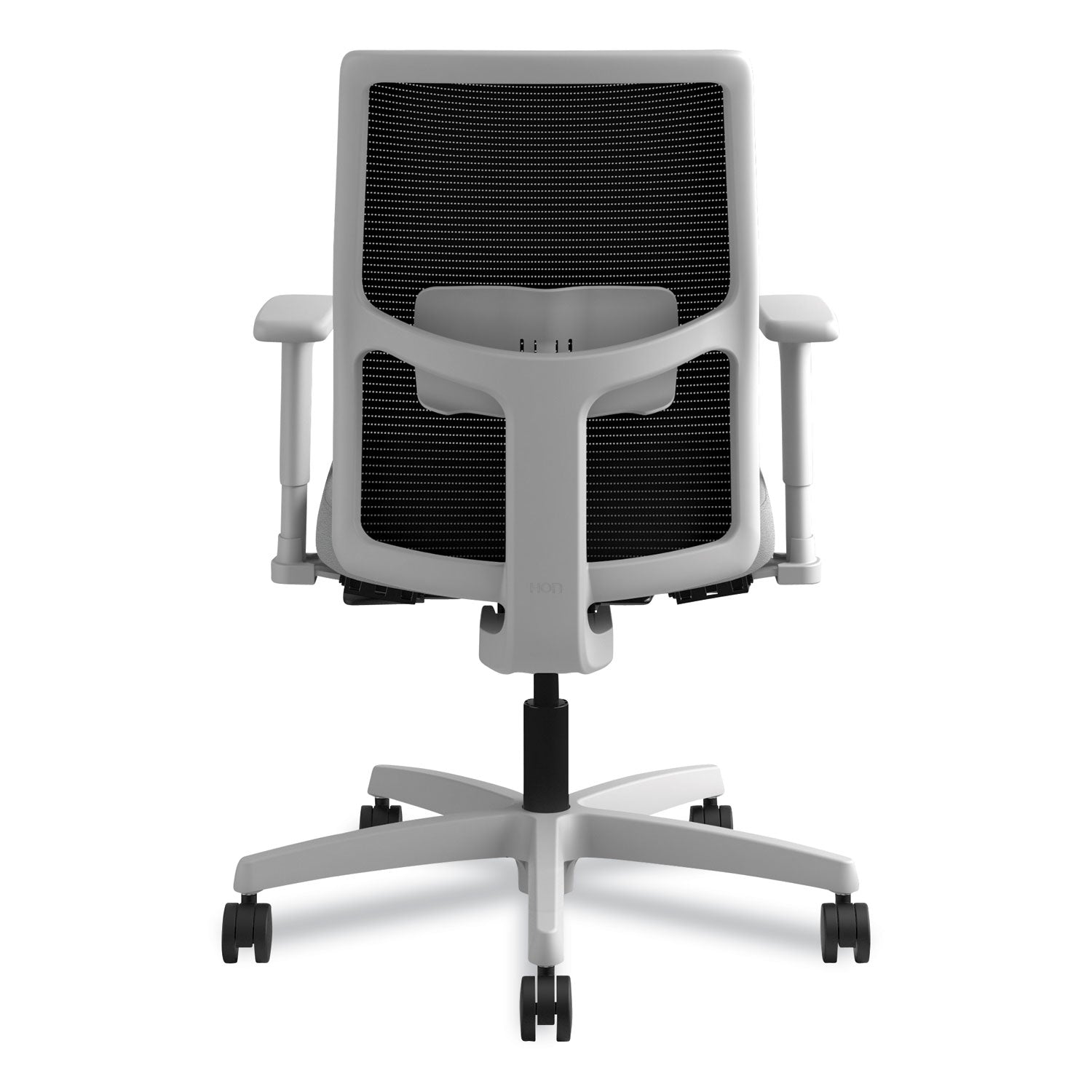 HON Ignition 2.0 4-Way Stretch Low-Back Mesh Task Chair, Supports Up to 300 lb, Frost Seat, Charcoal Back, Titanium Base
