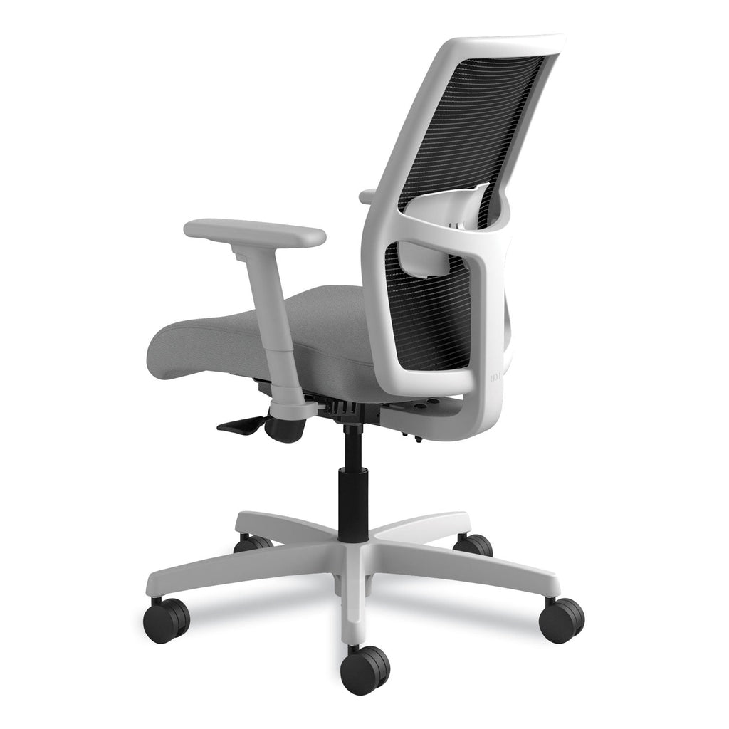 HON Ignition 2.0 4-Way Stretch Low-Back Mesh Task Chair, Supports Up to 300 lb, Frost Seat, Charcoal Back, Titanium Base