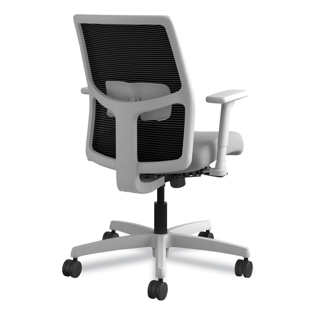 HON Ignition 2.0 4-Way Stretch Low-Back Mesh Task Chair, Supports Up to 300 lb, Frost Seat, Charcoal Back, Titanium Base