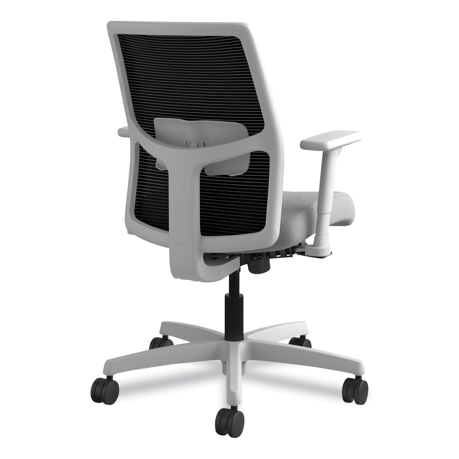 HON Ignition 2.0 4-Way Stretch Low-Back Mesh Task Chair, Supports Up to 300 lb, Frost Seat, Charcoal Back, Titanium Base