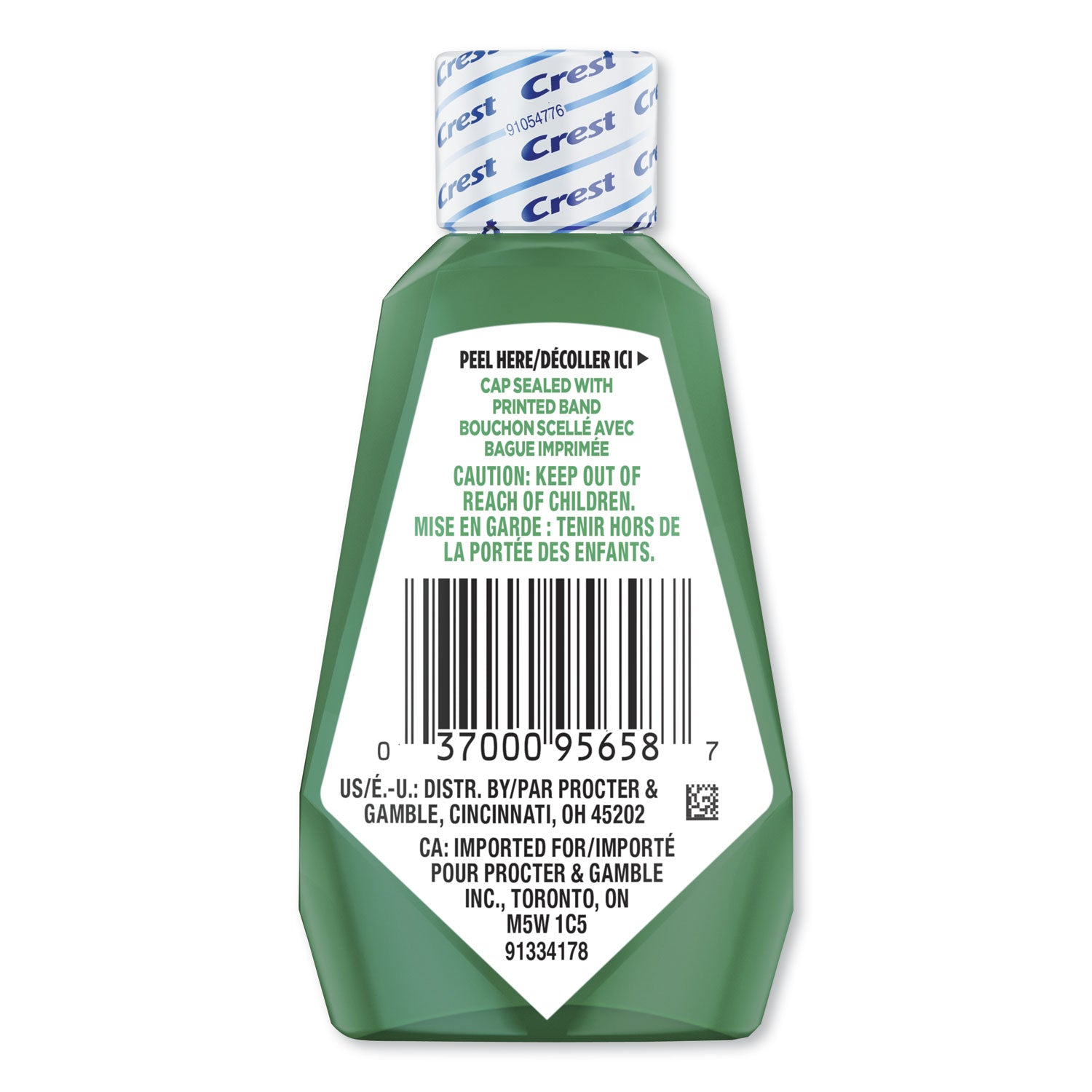 Crest + Scope Rinse, Classic Mint, 36 mL Bottle, 180/Carton