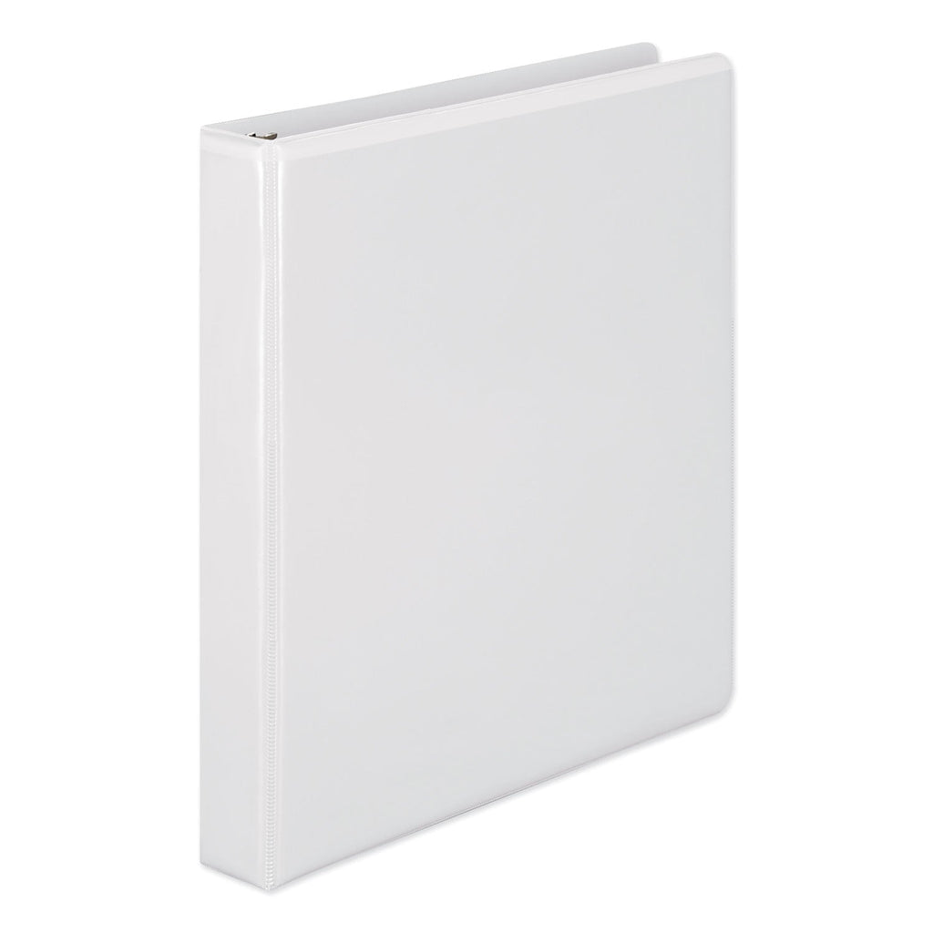 Wilson Jones Heavy-Duty Round Ring View Binder with Extra-Durable Hinge, 3 Rings, 1" Capacity, 11 x 8.5, White