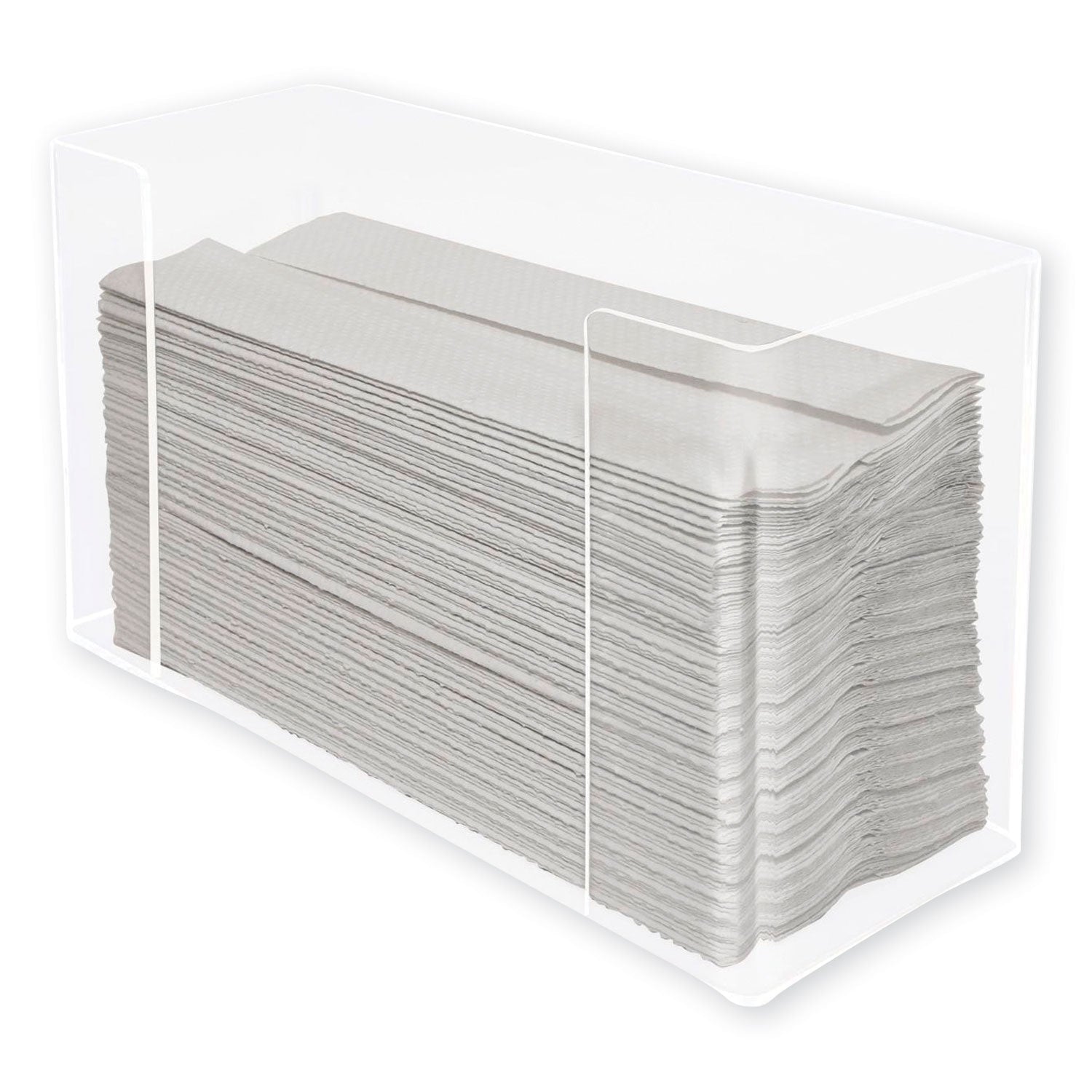 Kantek Multifold Paper Towel Dispenser, 12.5 x 4.4 x 7, Clear