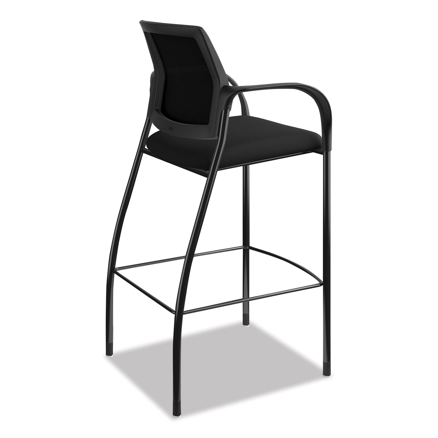 HON Ignition 2.0 Ilira-Stretch Mesh Back Cafe Height Stool, Supports Up to 300 lb, 31" Seat Height, Black