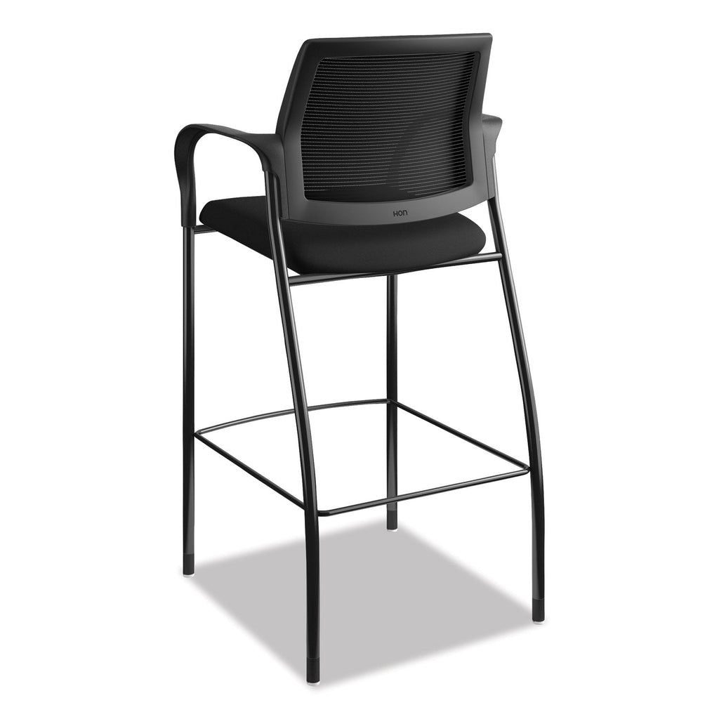 HON Ignition 2.0 Ilira-Stretch Mesh Back Cafe Height Stool, Supports Up to 300 lb, 31" Seat Height, Black