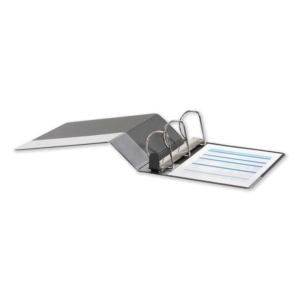 Universal Deluxe Easy-to-Open D-Ring View Binder, 3 Rings, 4" Capacity, 11 x 8.5, Black