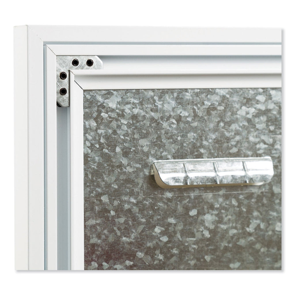 U Brands 3N1 Magnetic Glass Dry Erase Combo Board, 36 x 24, Month View, White Surface and Frame