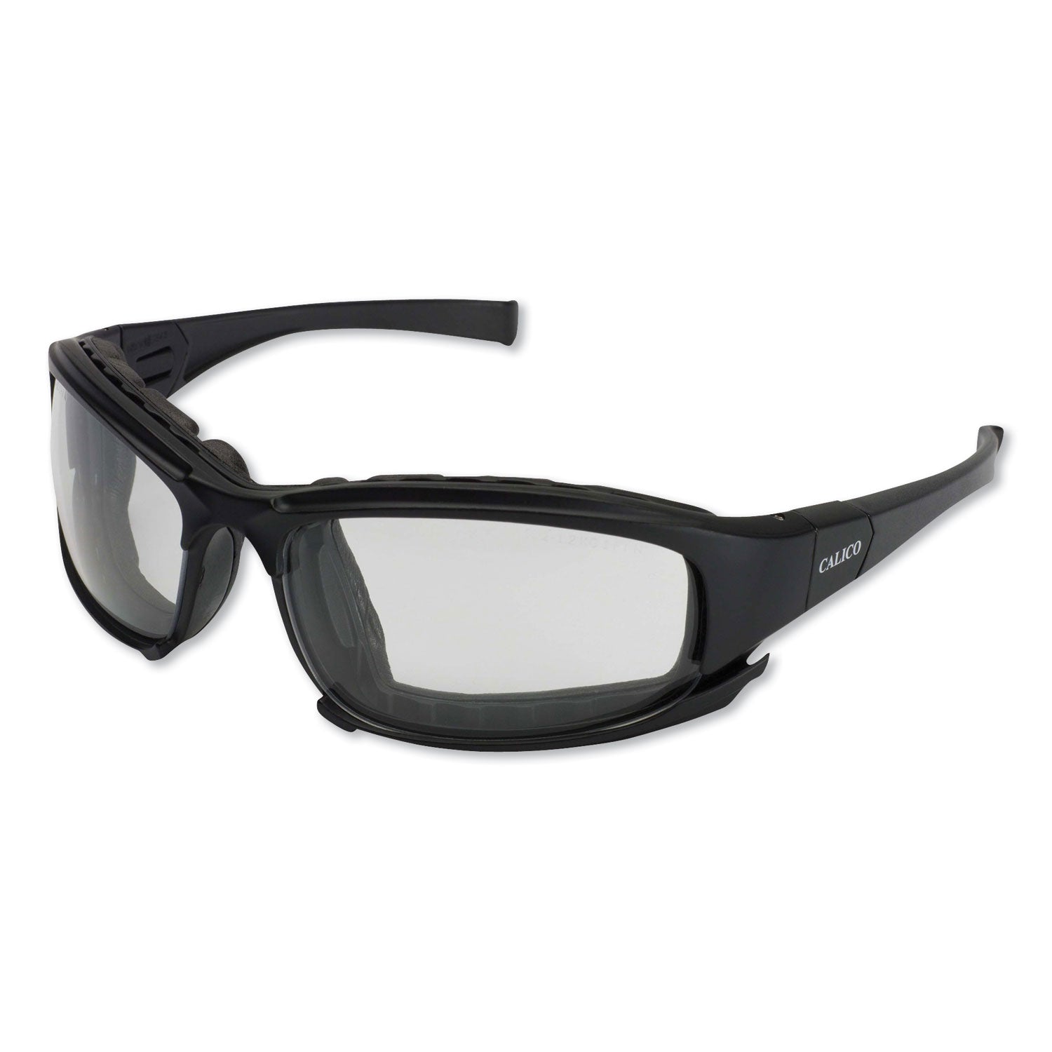 KleenGuard V50 AntiFog Calico Safety Eyewear, Black Frame, Clear Lens, Nylon/Polycarb, 12/Box