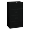 HON 400 Series Lateral File, 4 Legal/Letter-Size File Drawers, Black, 36" x 18" x 52.5"