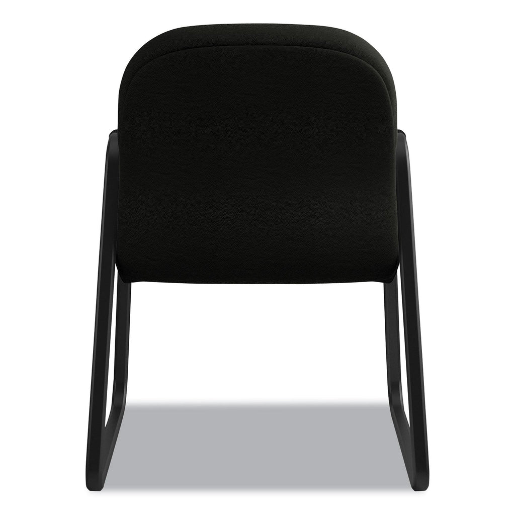 HON Pillow-Soft 2090 Series Guest Arm Chair, Leather, 31.25" x 35.75" x 36", Black
