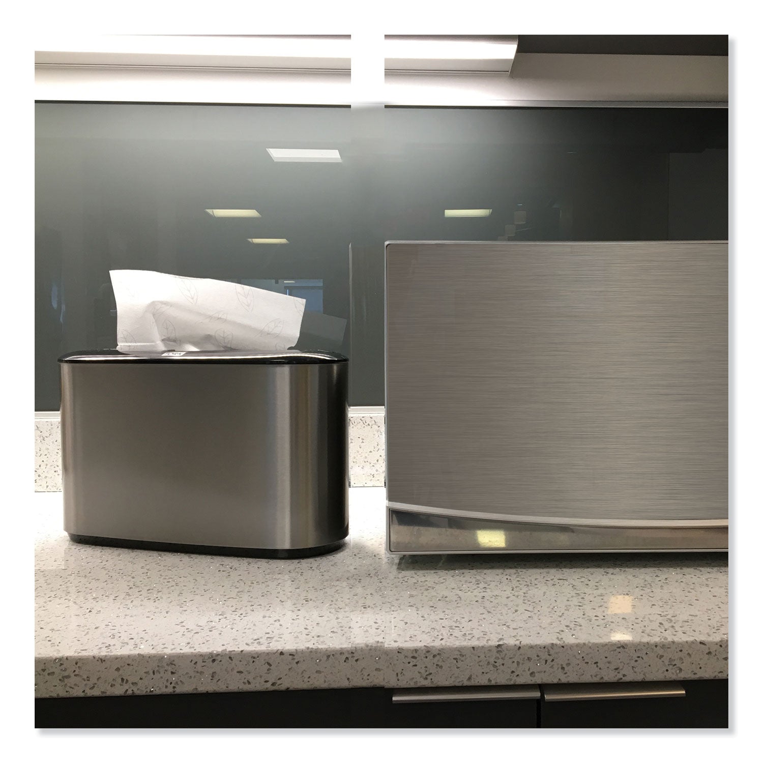 Tork Xpress Countertop Towel Dispenser, 12.68 x 4.56 x 7.92, Stainless Steel/Black