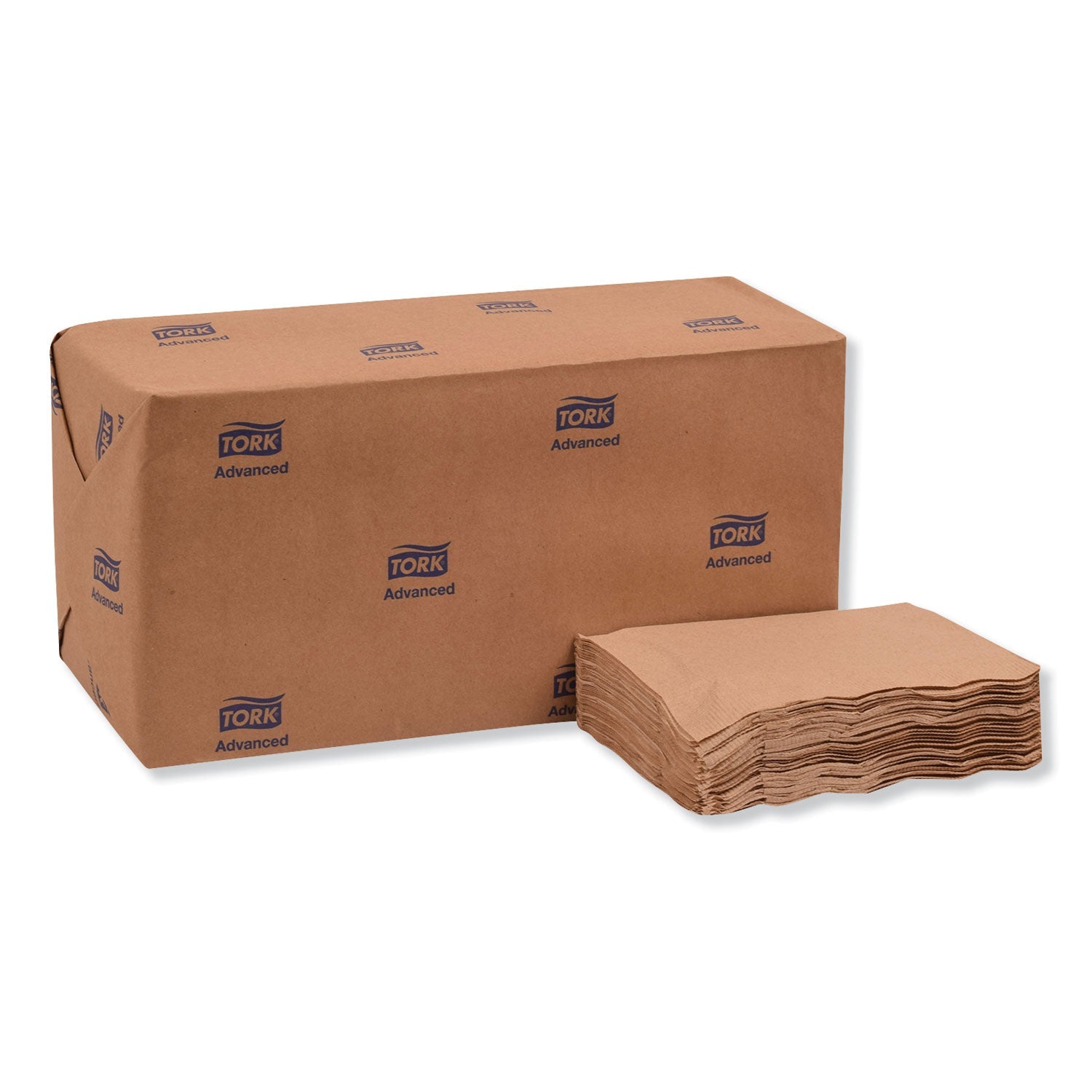 Tork Advanced Masterfold Dispenser Napkin, 1-Ply, 12" x 17", Natural, 500/PK, 12PK/CT