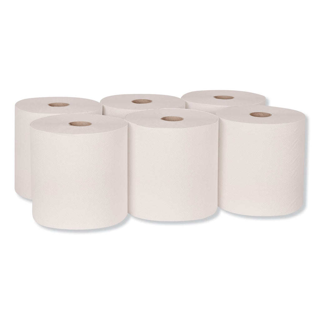 Tork Advanced Hardwound Roll Towel, 1-Ply, 7.88" x 800 ft, White, 6 Rolls/Carton