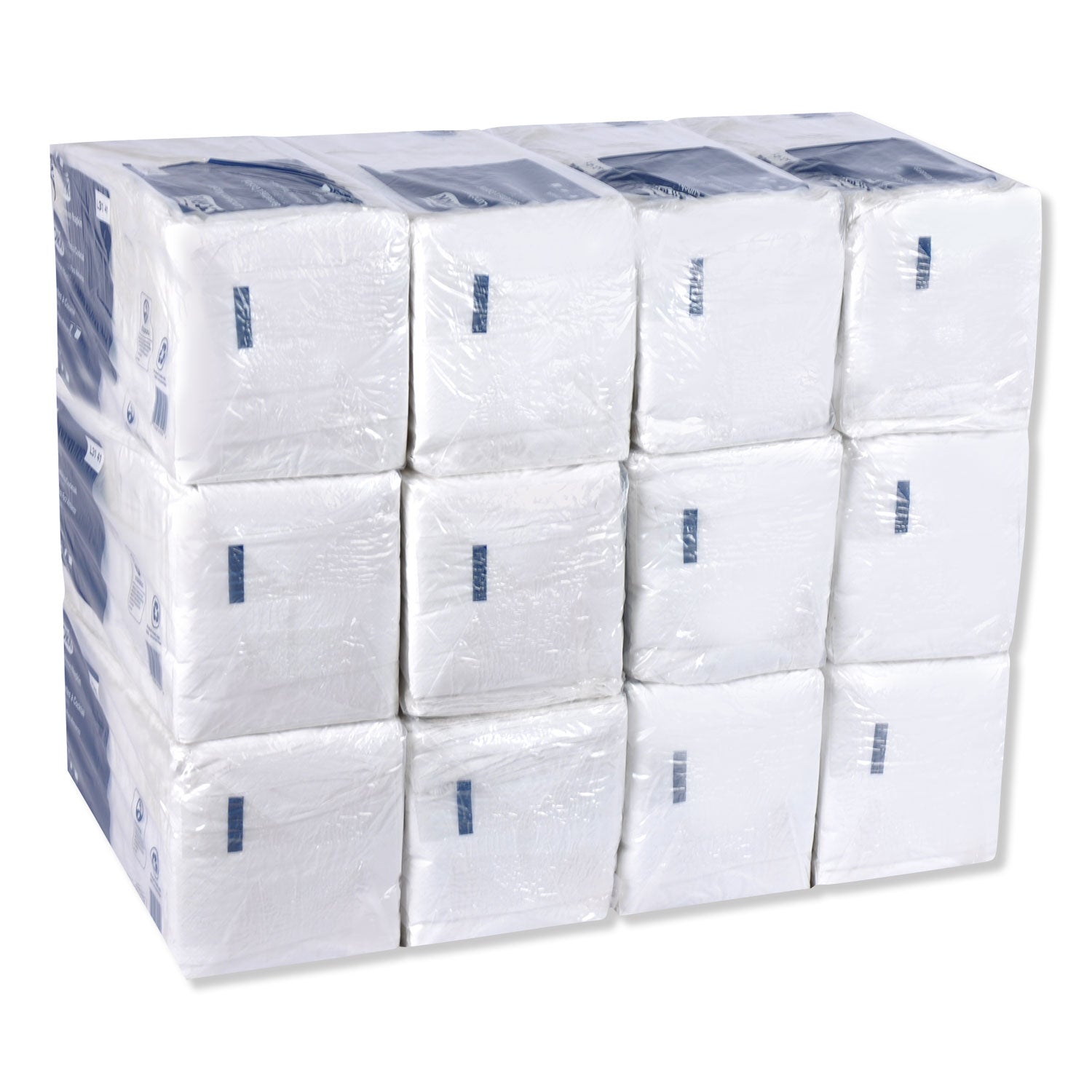 Tork Universal Luncheon Napkins, 1-Ply, 13" x 11.5", 1/4 Fold, Poly-Pack, White 6000/Carton