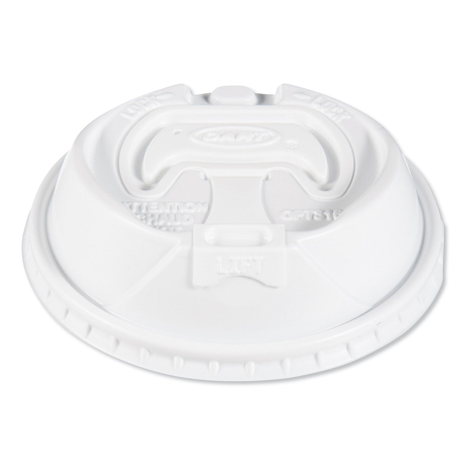Dart Optima Reclosable Lids for Paper Hot Cups, Fits 10 oz to 24 oz Cups, White, 1,000/Carton