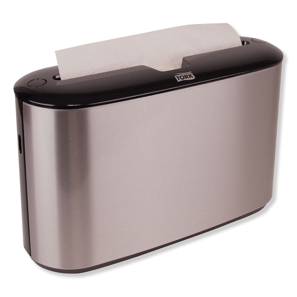 Tork Xpress Countertop Towel Dispenser, 12.68 x 4.56 x 7.92, Stainless Steel/Black