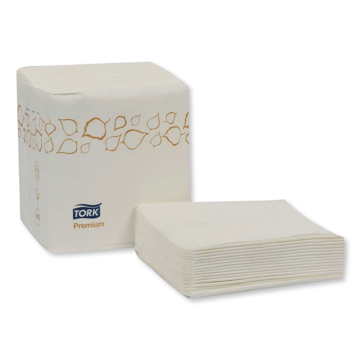Tork Premium Xpressnap Interfold Dispenser Napkins, 2-Ply,8.5x8.5,White,500/PK,8PK/CT