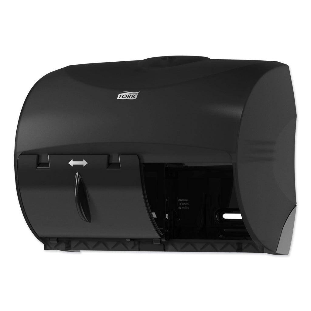 Tork Twin Bath Tissue Roll Dispenser for OptiCore, 11.06 x 7.18 x 8.81, Black