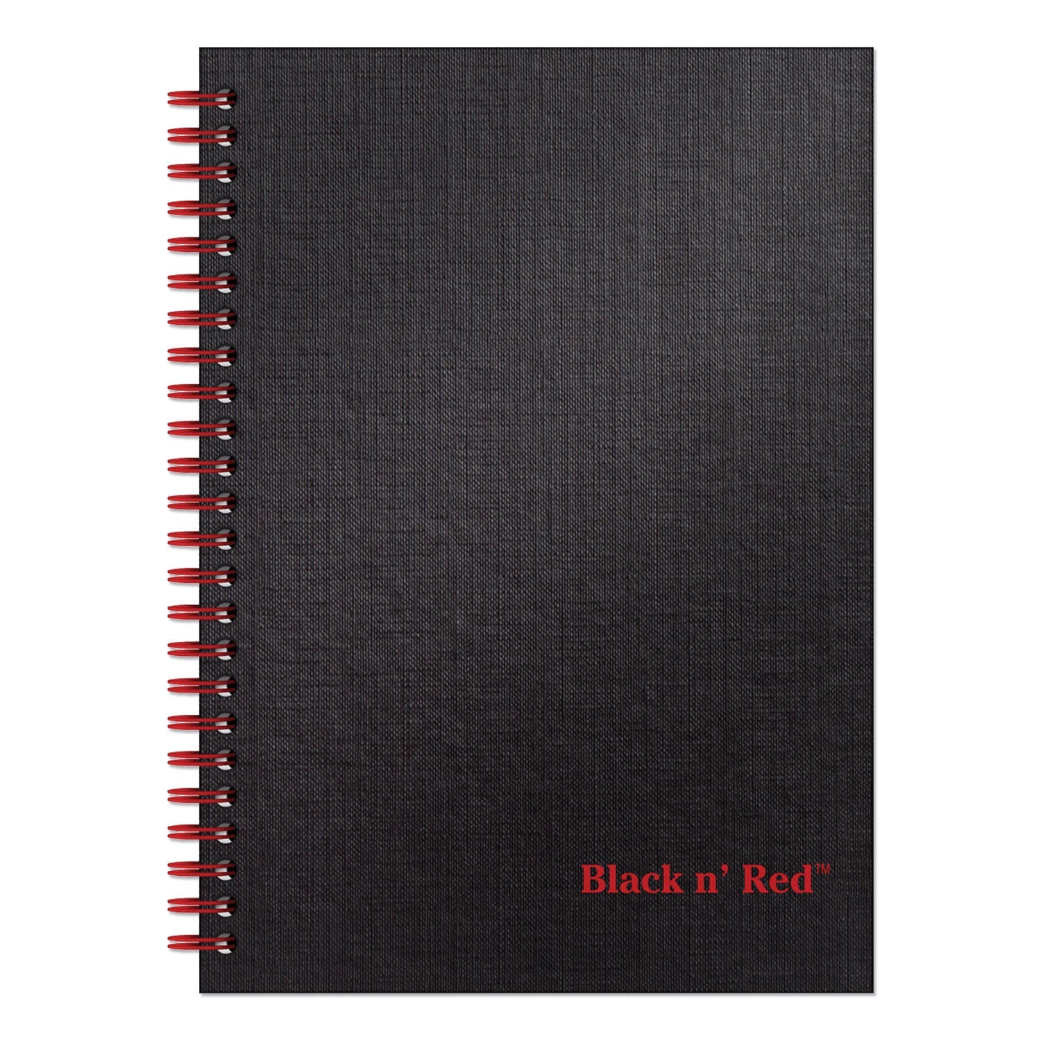 Black n' Red Hardcover Twinwire Notebook, SCRIBZEE Compatible, 1 Subject, Wide/Legal Rule, Black Cover, 8.25 x 5.88, 70 Sheets