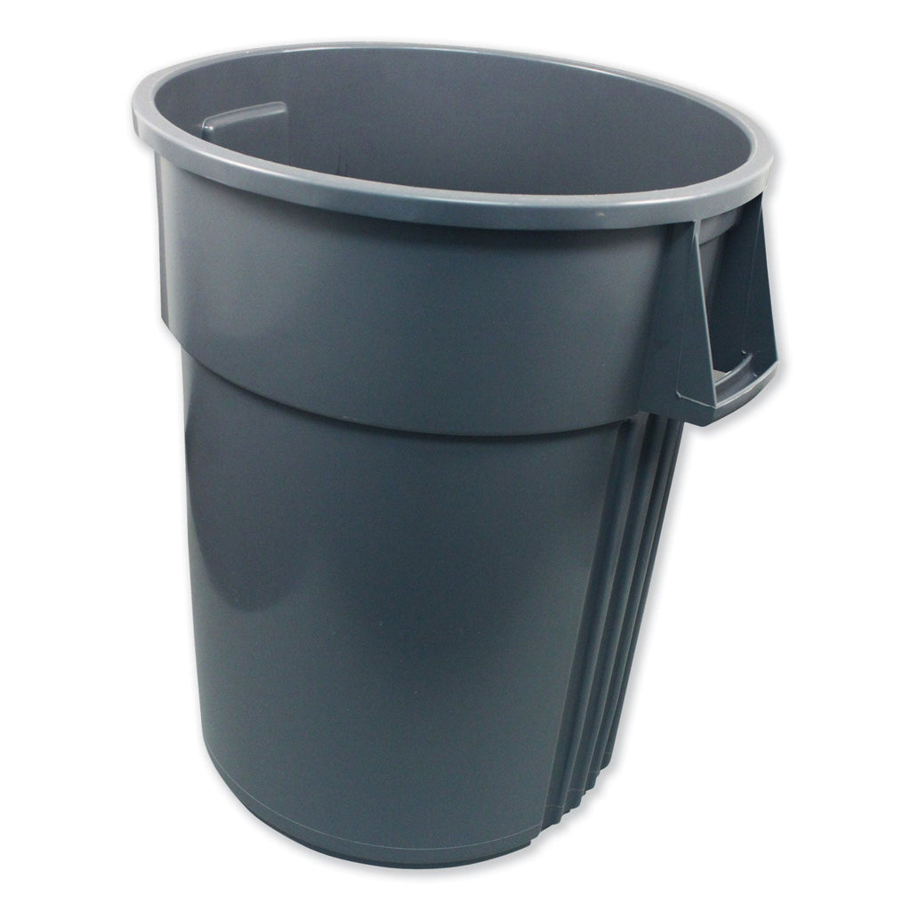Impact Gator Plus Container, Round, Plastic, 55 gal, Gray