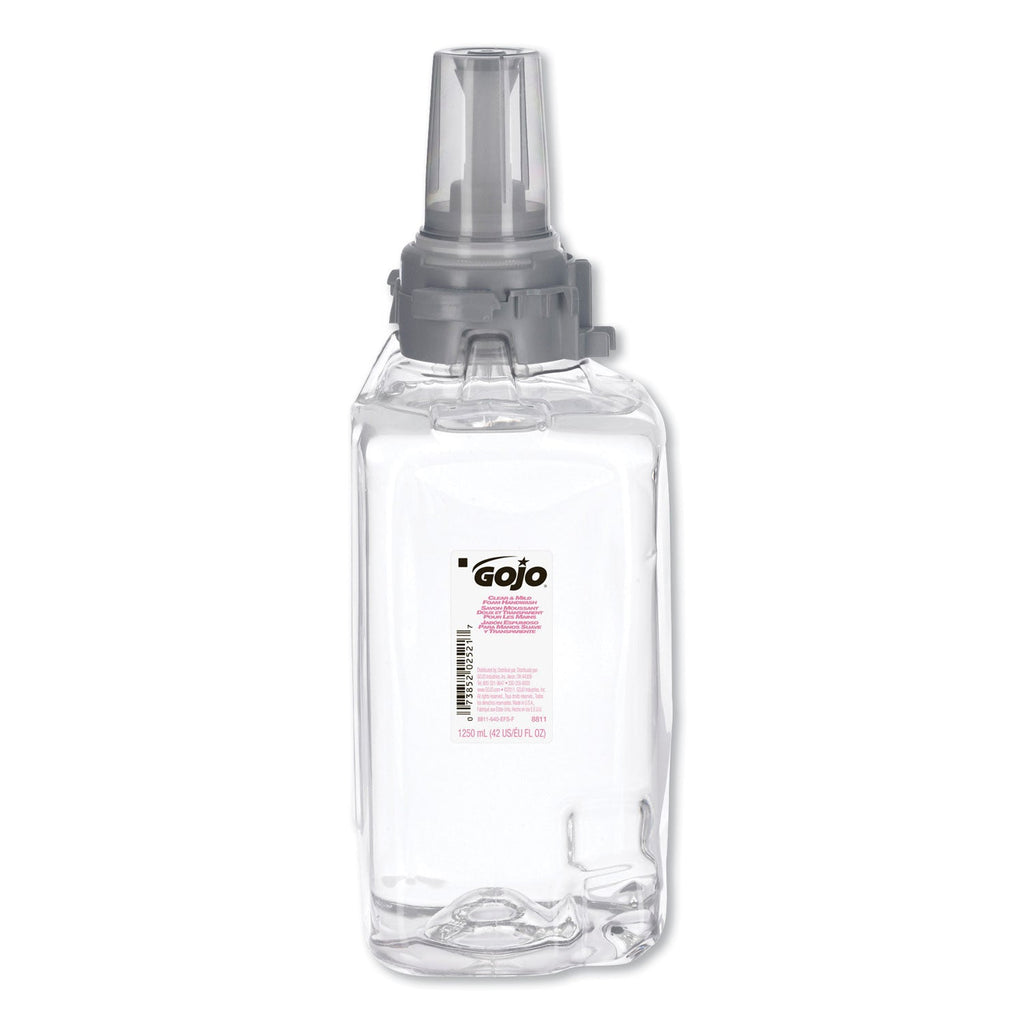 GOJO Green Certified Clear and Mild Foam Hand Wash, For ADX-12 Dispenser, Fragrance-Free, 1,250 mL