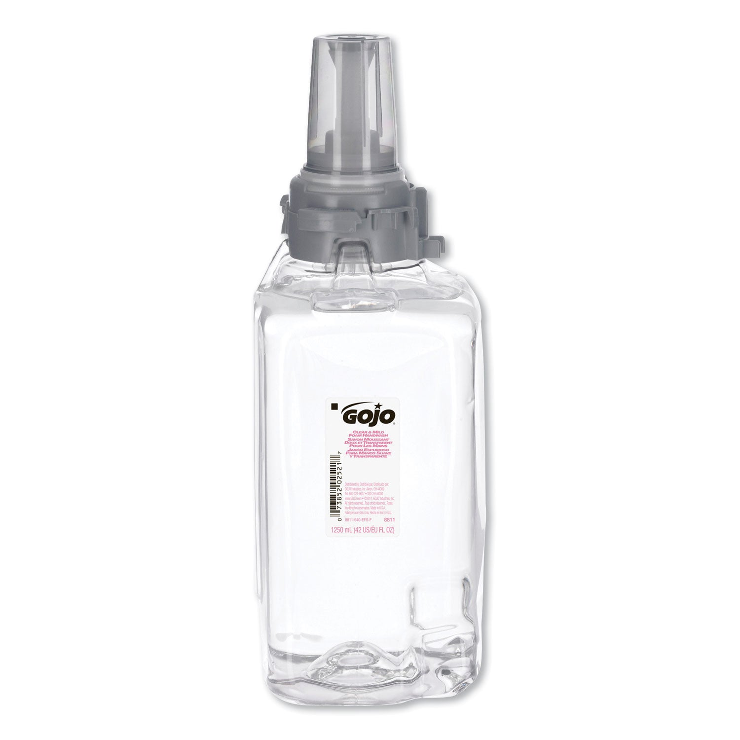 GOJO Green Certified Clear and Mild Foam Hand Wash, For ADX-12 Dispenser, Fragrance-Free, 1,250 mL
