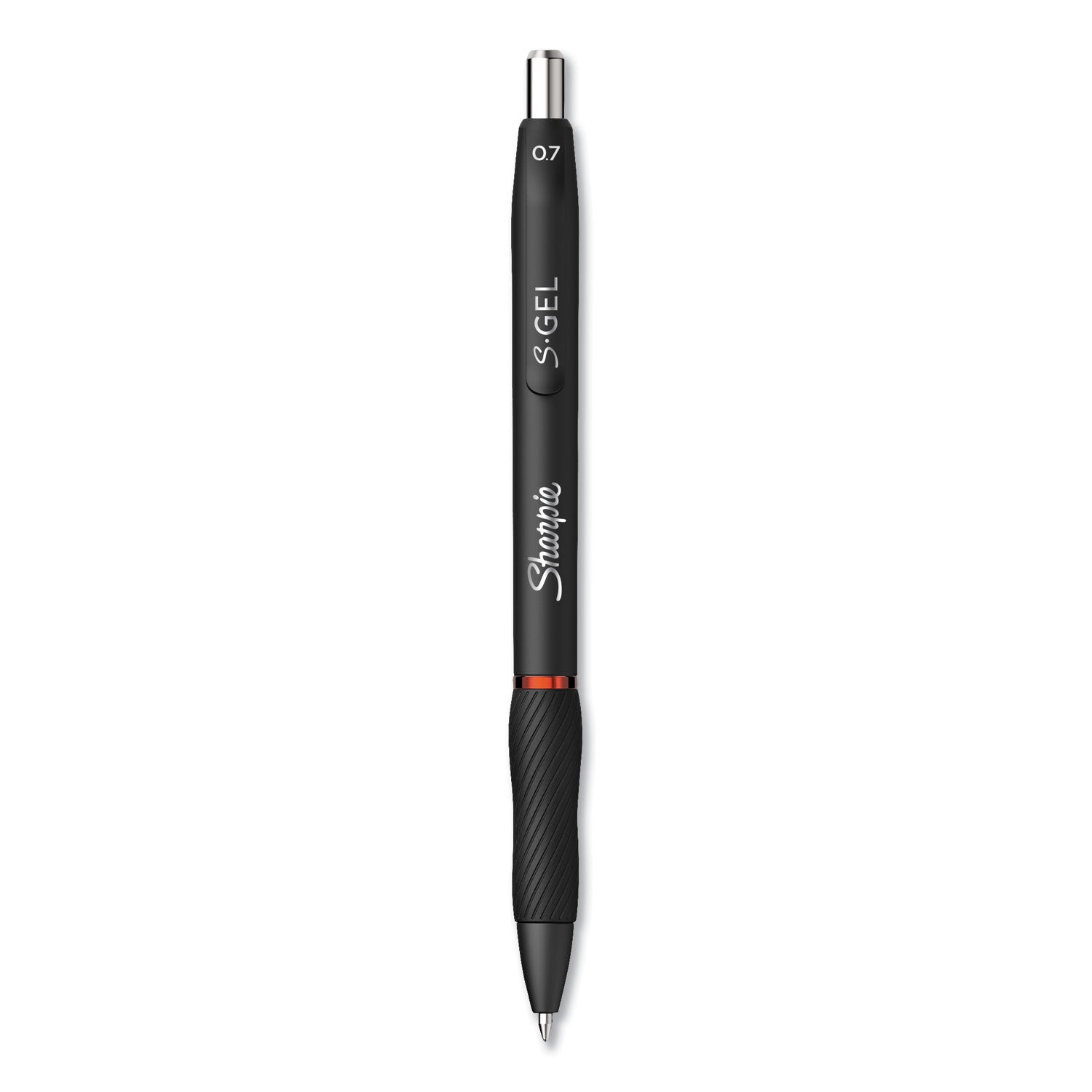 Sharpie S-Gel High-Performance Gel Pen, Retractable, Medium 0.7 mm, Red Ink, Black Barrel, Dozen