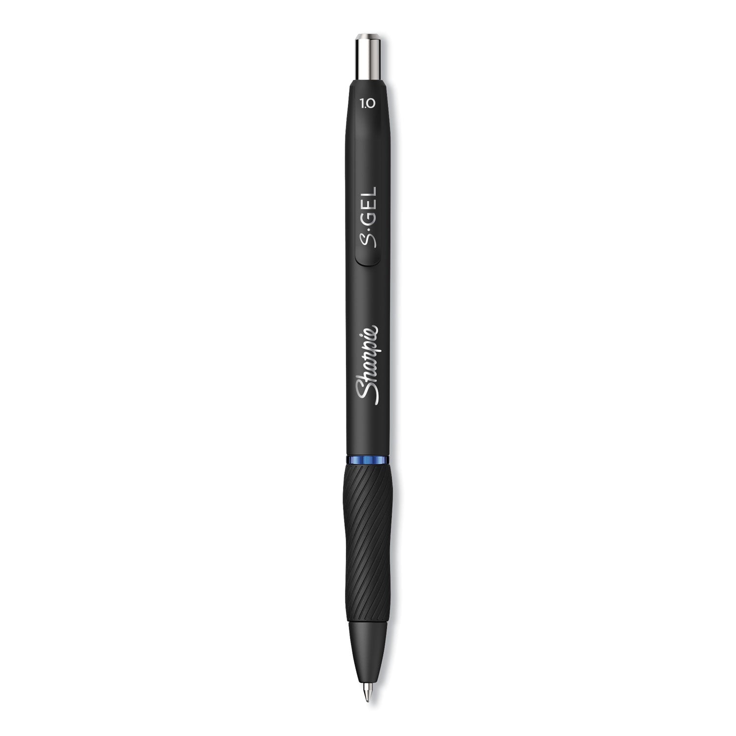 Sharpie S-Gel High-Performance Gel Pen, Retractable, Bold 1 mm, Blue Ink, Black Barrel, Dozen