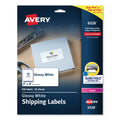 Avery Glossy White Easy Peel Mailing Labels w/ Sure Feed Technology, Laser Printers, 2 x 4, White, 10/Sheet, 25 Sheets/Pack