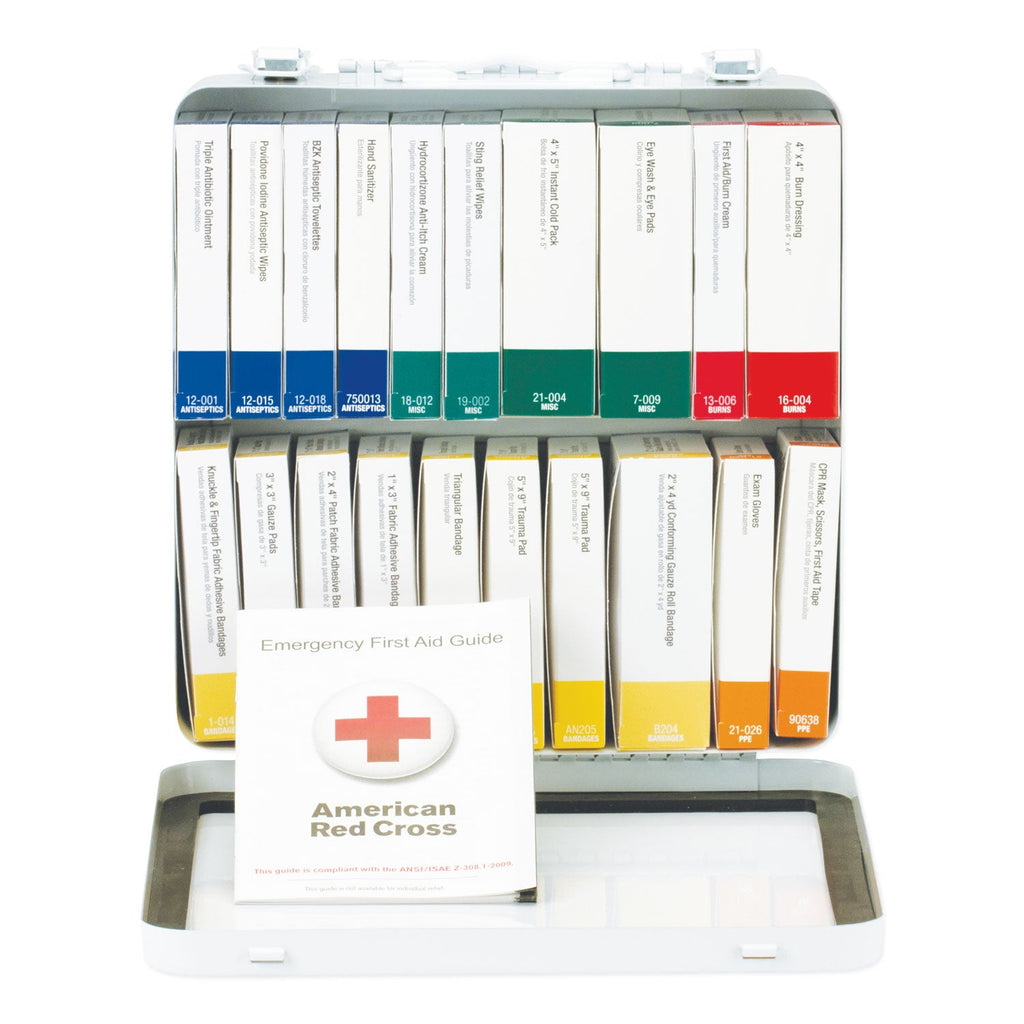 First Aid Only Unitized ANSI Class A Weatherproof First Aid Kit for 50 People, 24 Pieces, Metal Case