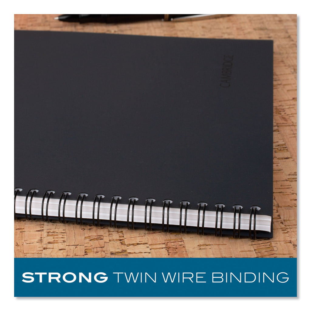 Cambridge Wirebound Guided Action Planner Notebook, 1 Subject, Project-Management Format, Gray Cover, 9.5 x 7.5, 80 Sheets