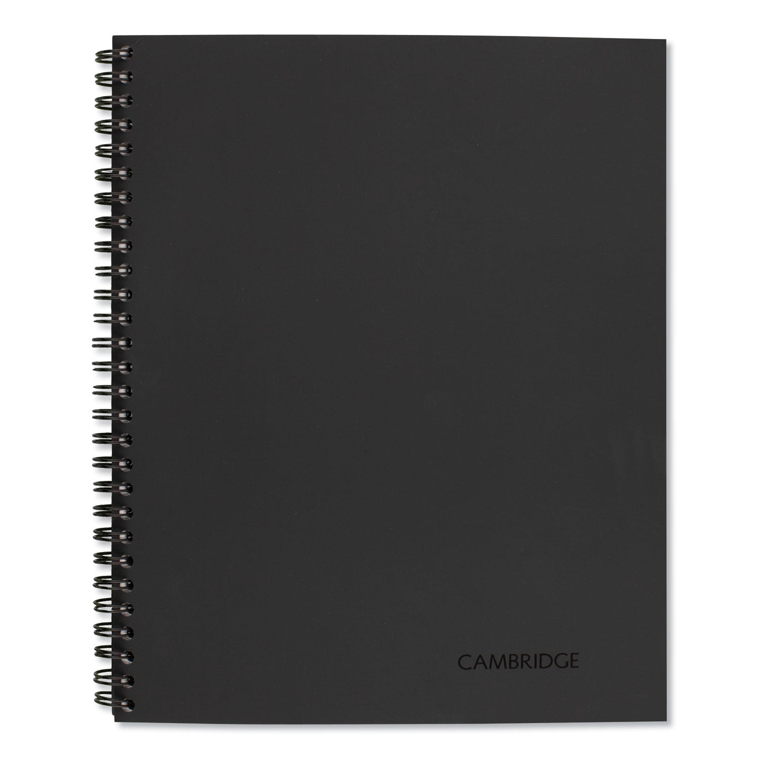 Cambridge Wirebound Guided Meeting Notes Notebook, 1 Subject, Meeting-Minutes/Notes Format, Dark Gray Cover, 11 x 8.25, 80 Sheets