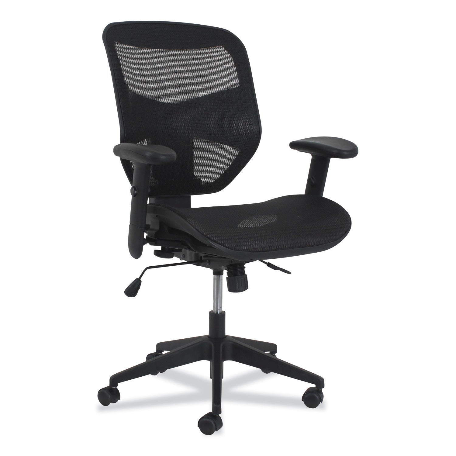 HON Prominent High-Back Task Stool, Supports Up to 250 lb, 15.94" to 19.69" Seat Height, Black