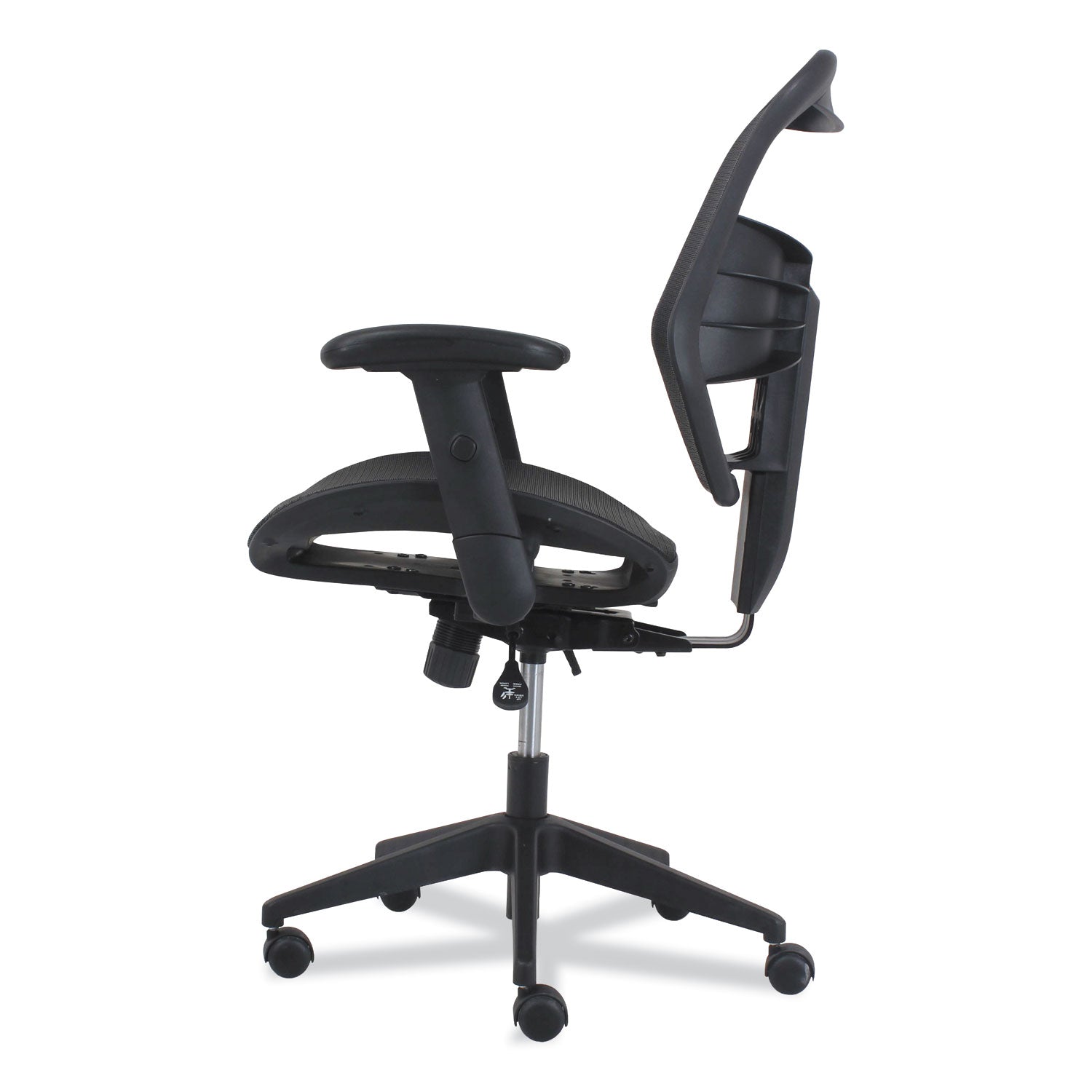 HON Prominent High-Back Task Stool, Supports Up to 250 lb, 15.94" to 19.69" Seat Height, Black