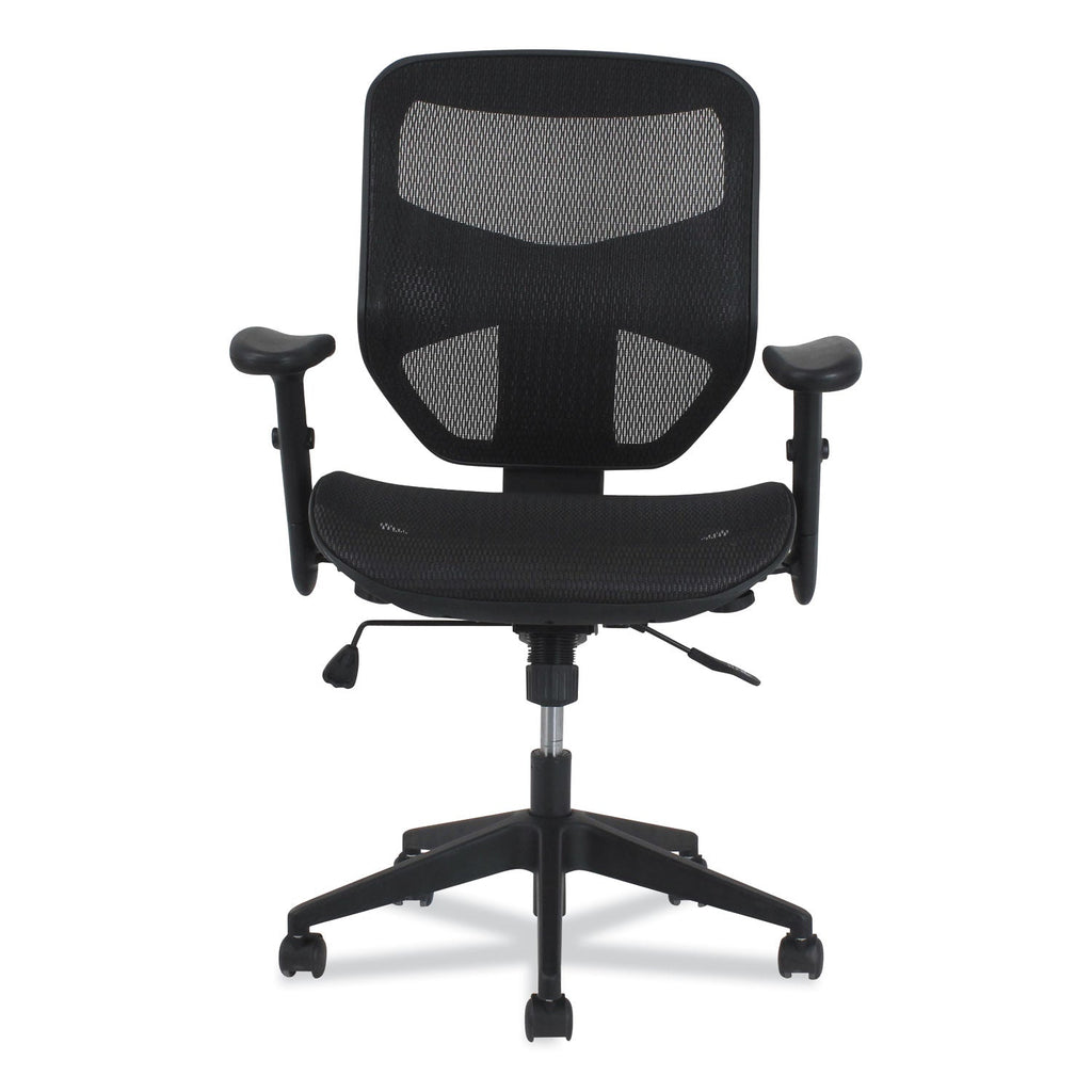 HON Prominent High-Back Task Stool, Supports Up to 250 lb, 15.94" to 19.69" Seat Height, Black